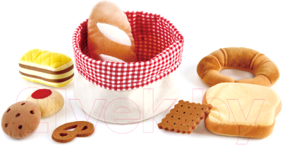 Набор игрушечных продуктов Hape Корзина хлеба / E3168-HP