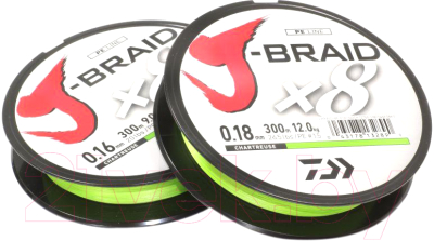 

Леска плетеная Daiwa, Желтый, J-Braid X8 0.10мм 300м / 12750-110RU