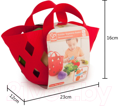 Набор игрушечных продуктов Hape Овощная корзина / E3167-HP