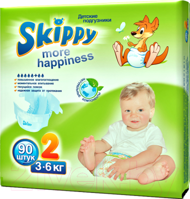 Подгузники детские Skippy More Happiness 2 (90шт)