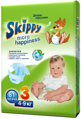 Подгузники детские Skippy More Happiness 3 (81шт)