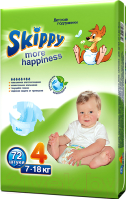 Подгузники детские Skippy More Happiness 4 (72шт)