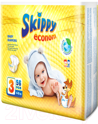 Подгузники детские Skippy Econom 3 (56шт)