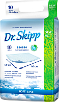 Набор пеленок одноразовых детских Dr.Skipp С суперабсорбентом 60x60 (10шт) - 