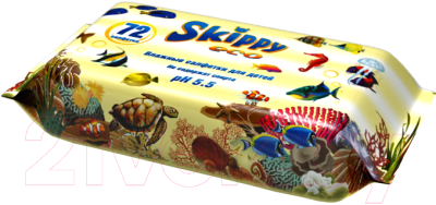 Влажные салфетки детские Skippy Eco (72шт)