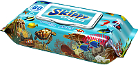 Влажные салфетки детские Skippy Aqua с клапаном (80шт) - 