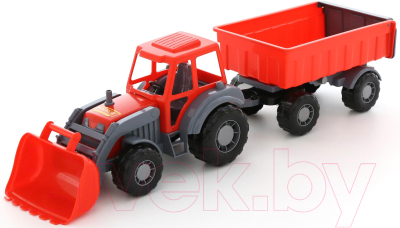 Трактор игрушечный Полесье Алтай №1 с прицепом и ковшом / 35349 - товар по цвету не маркируется