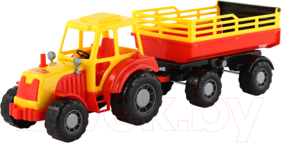Трактор игрушечный Полесье Алтай с прицепом / 35356 - товар по цвету не маркируется
