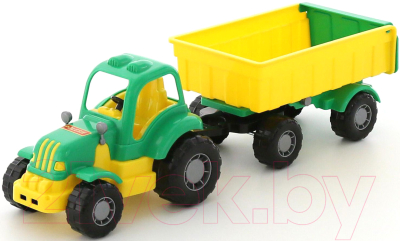 Трактор игрушечный Полесье Крепыш №1 с прицепом / 44792 - товар по цвету не маркируется