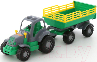 Трактор игрушечный Полесье Крепыш №2 с прицепом / 44563 - товар по цвету не маркируется