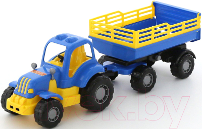 Трактор игрушечный Полесье Крепыш №2 с прицепом / 44563 - товар по цвету не маркируется