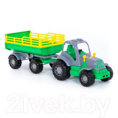 Трактор игрушечный Полесье Крепыш №2 с прицепом / 44563