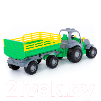 Трактор игрушечный Полесье Крепыш №2 с прицепом / 44563