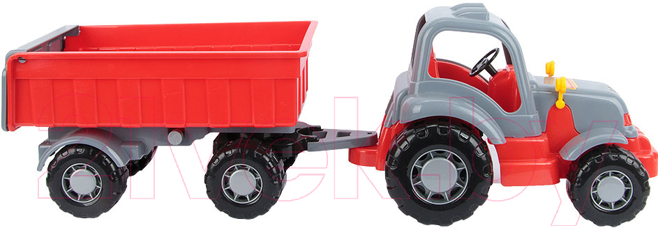 Трактор игрушечный Полесье Силач №1 с прицепом / 44952 — фото 3