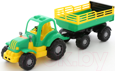 Трактор игрушечный Полесье Силач №2 с прицепом / 44969 - товар по цвету не маркируется