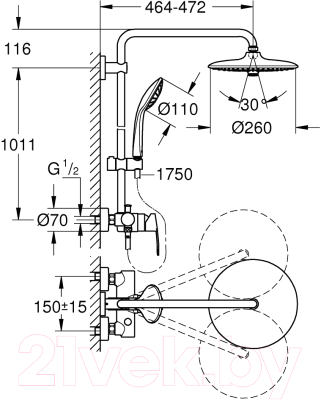 Душевая система GROHE Euphoria 260 27473001