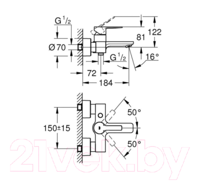 Смеситель GROHE Lineare New 33849001