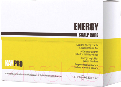 Ампулы для волос Kaypro Scalp Care Energy против выпадения для слабых и тонких волос (12x10мл)