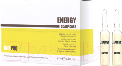 Ампулы для волос Kaypro Scalp Care Energy против выпадения для слабых и тонких волос (12x10мл)