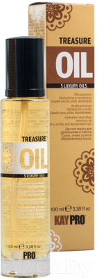 Масло для волос Kaypro Treasure Oil 5 Luxury Oils для сухих хрупких и обезвожен. волос (100мл)