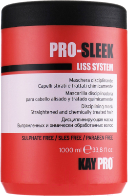 Маска для волос Kaypro Pro-Sleek Liss System для выпрямлен. химически обработан. волос (1000мл)