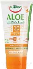 Крем солнцезащитный Equilibra Aloe c комплексом Prosun-UV SPF 30 (75мл)