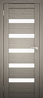 Дверь межкомнатная Юни Амати 03 70x200 (дуб дымчатый/стекло белое) - 