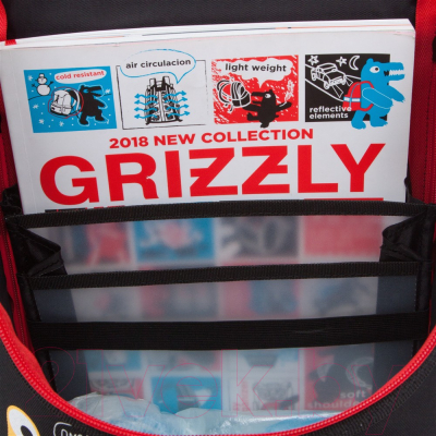 Школьный рюкзак Grizzly RAn-083-3 (черный)