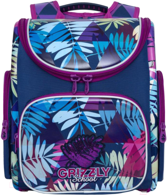 Школьный рюкзак Grizzly RAr-080-6 (синий)