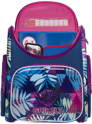 Школьный рюкзак Grizzly RAr-080-6 (синий)