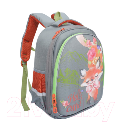 Школьный рюкзак Grizzly RAz-086-4 (серый)