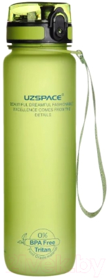 Бутылка для воды UZSpace Colorful Frosted / 3038 (1л, зеленый)