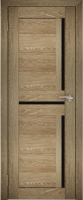 Дверь межкомнатная Юни Амати 18 60x200 (дуб шале натуральный/стекло черное) - 