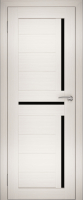 Дверь межкомнатная Юни Амати 18 60x200 (эшвайт/стекло черное) - 
