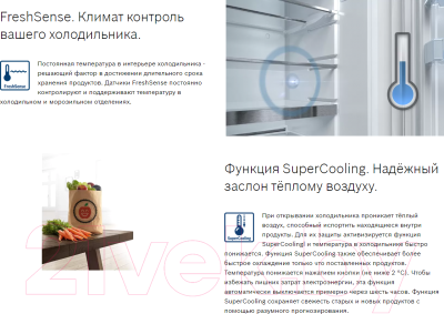 Холодильник с морозильником Bosch Serie 4 VitaFresh KGN39XV20R
