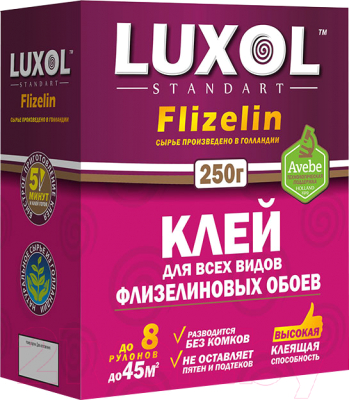 Клей для обоев Luxol Standart Флизелин (250г)