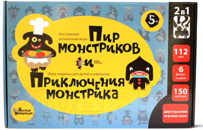 

Настольная игра Десятое королевство, Пир монстриков. Приключения монстрика 2в1 / 03611