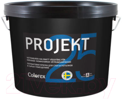Краска Colorex Projekt 25 Aqua А (900мл, белый)