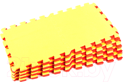 Коврик-пазл Eco Cover 25x25/25МП1 (желтый/красный)