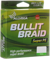 Леска плетеная Allvega Bullit Braid 0.10мм 92м / BB92GR10 (темно-зеленый) - 