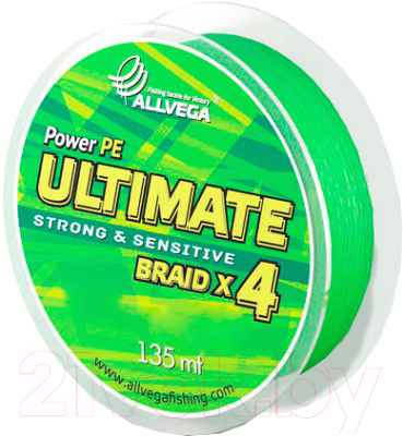 Леска плетеная Allvega Ultimate 135м 0.12мм / U135LGR012 (светло-зеленый)