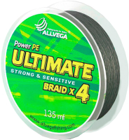 Леска плетеная Allvega Ultimate 0.12мм 135м / U135DGR012 (темно-зеленый) - 
