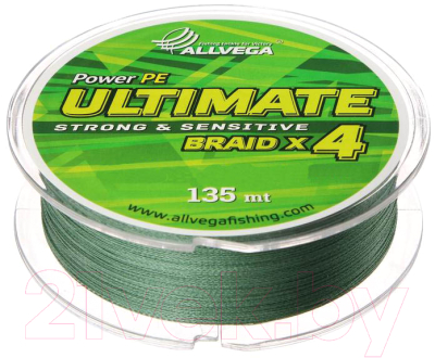 Леска плетеная Allvega Ultimate 0.14мм 135м / U135DGR014 (темно-зеленый)