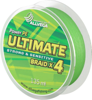 Леска плетеная Allvega Ultimate 135м 0.16мм / U135LGR016 (светло-зеленый) - 