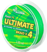 Леска плетеная Allvega Ultimate 0.26мм 135м / U135LGR026 (светло-зеленый) - 