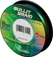 Леска плетеная Allvega Bullit Braid 0.12мм 150м / BB150MC12 (Multiсolor) - 