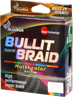Леска плетеная Allvega Bullit Braid 150м 0.30мм / BB150MC30 (Multicolor) - 