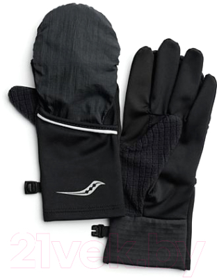Перчатки Saucony 2020-21 Fortify Convertible Gloves / SAU900005 (XS, Black)
