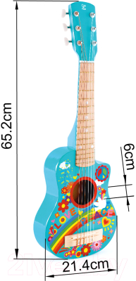 Музыкальная игрушка Hape Гитара Цветы / E0600-HP