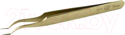 Пинцет для наращивания ресниц Flario Для объемного наращивания S1-Gold